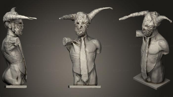 Статуэтки герои, монстры и демоны (Человеческое тело 2, STKM_0876) 3D модель для ЧПУ станка
